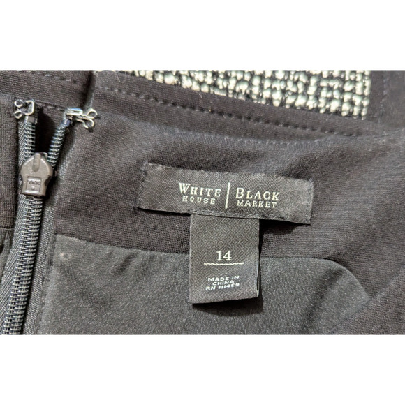 WHBM White House Black Market sz 14 Sheath Dress sleeveless tank black 2694 - Picture 5 of 6